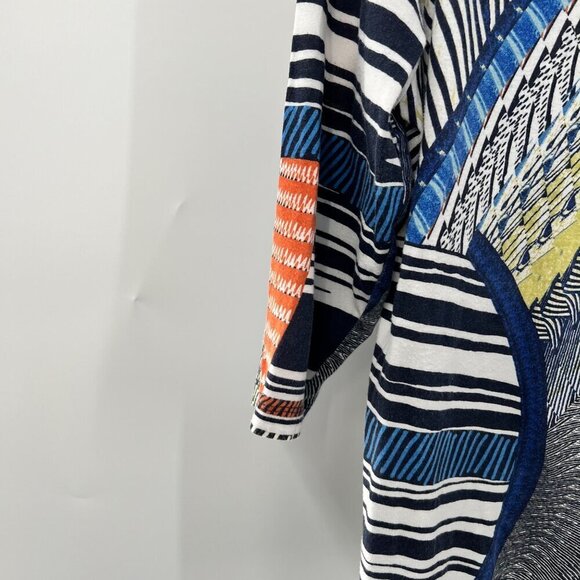 Chico's Womens V-Neck 3/4 Sleeve Multicolor Blouse Size Medium Colorful - Picture 8 of 11